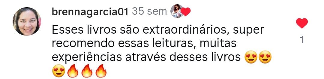 Depoimento real de leitor do livro Portal 7 publicado no Instagram (3 de 9)