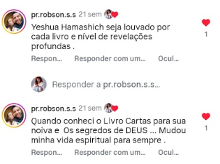 Depoimento real de leitor do livro Portal 7 publicado no Instagram (7 de 9)