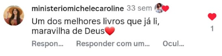 Depoimento real de leitor do livro Portal 7 publicado no Instagram (5 de 9)